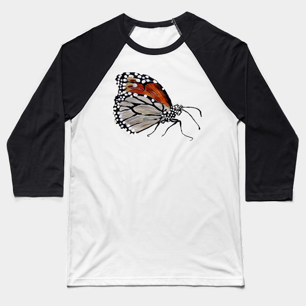 Monarch Butterfly Baseball T-Shirt by michdevilish